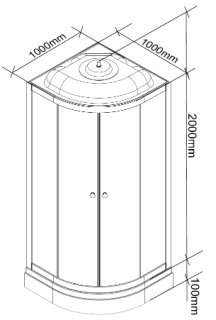 Душевая кабина Parly EF1031 100x100см белый