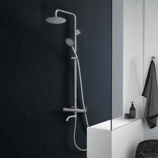 Душевая стойка Melana Stello MELANA-610307-T с термостатом сатин