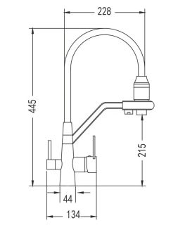 Смеситель для кухни Rose R558C белый