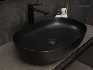 Раковина Gid Bm1348 53355 накладная черная матовая 61x41x13.5