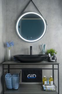 Раковина Gid Bm9175 53333 накладная черная матовая 66.5x41x12