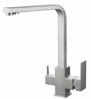 Смеситель для кухни Haiba HB76803-2 с подключением фильтра питьевой воды сталь