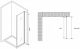 Душевая стенка ABBER Schwarzer Diamant 90см хром S90