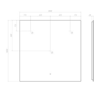 Зеркало с подсветкой Vigo Quadro Comfort 146 100 см