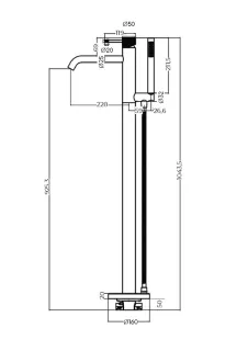 Смеситель для ванны и душа Milleau Tissage  ML0500BK.BD-CR хром