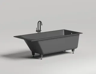 Ванна из искусственного камня Salini Cascata S-Stone 104223MRF 180x80см RAL полностью