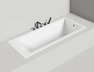 Ванна из искусственного камня Salini Cascata S-Stone 104223M 180x80см белый матовый