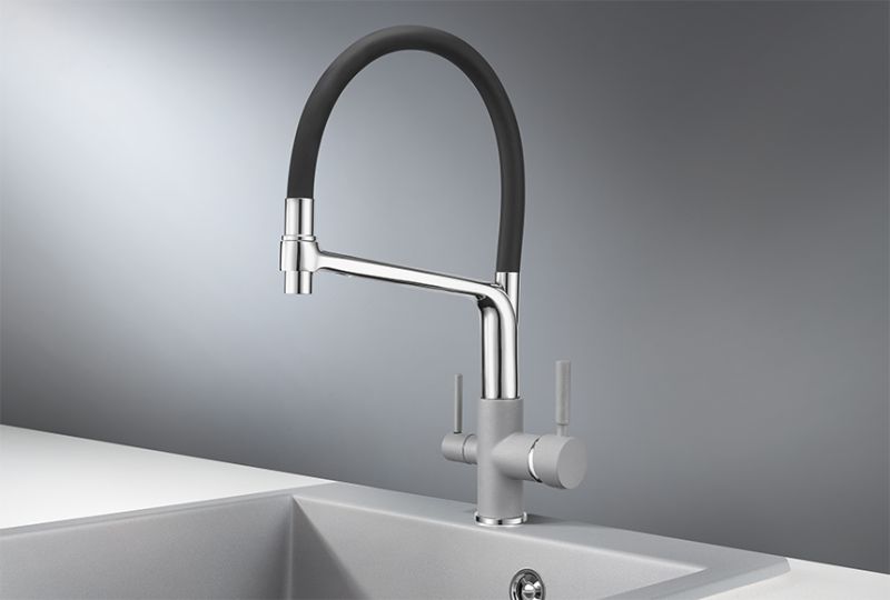 Смеситель для кухни Granula 0083, АЛЮМИНИУМ Алюминиум