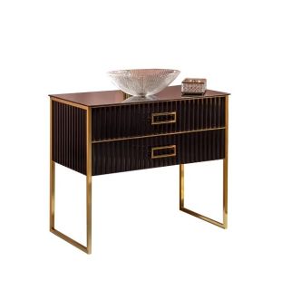 Тумба под раковину Armadi Art Monaco 80см чёрный/золото 867-080-BG