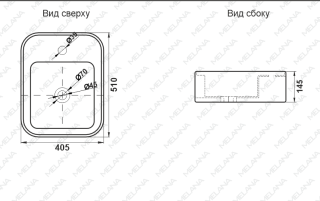 Накладная раковина Melana 320309-805 40см белый