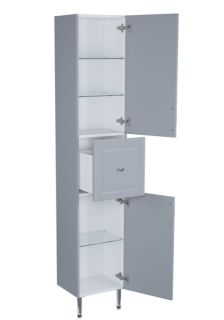 Пенал напольный IDDIS Oxford OXF36L0i97 36см светло-серый