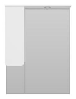 Зеркальный шкаф с подсветкой Misty Чегет 75см левый белый