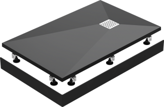 Экран Good Door Stella ЧЕРНЫЙ 1400x700