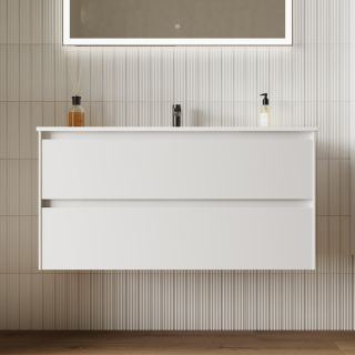 Подвесная тумба под раковину Sancos Cento CN100W 100см белый глянец