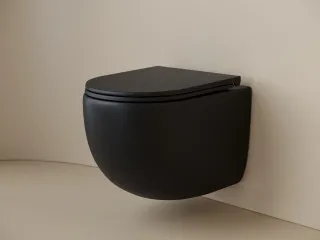 Подвесной унитаз Ceramica Nova UP CN4007MB безободковый чёрный матовый