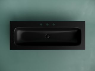 Раковина Ceramicanova Grace CN7024MB 120 см чёрный матовый