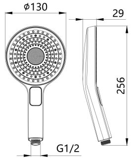 Лейка для душа ESKO SPL1403 хром
