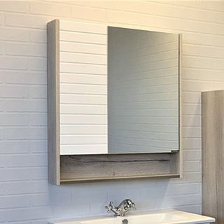 Comforty Зеркало Клеон 60 см белый/дуб дымчатый 00-00002045