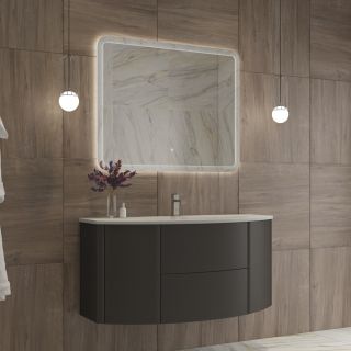 Зеркало Cezares с лазерной гравировкой, контурной подсветкой сенсорным выключателем CEZARES CZR-SPC-DUET-900-800-LED-TCH