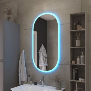 Зеркало Cezares 500x950х30мм с контурной разноцветной подсветкой RGB и сенсорным выключателем CZR-SPC-ELS-500-950-RGB-TCH