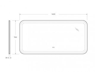 Зеркало Cezares с подсветкой и подогревом CEZARES CZR-SPC-STYLUS-1400-700-TCH-WARM