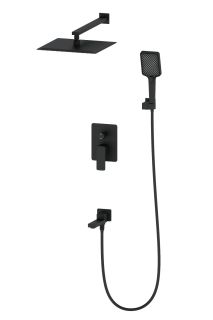 Душевой комплект Wonzon & Woghand Edge WW-88939003-MB чёрный матовый