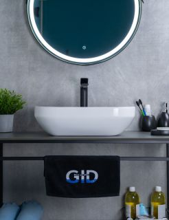 Раковина Gid D1468 51195 накладная белая 50x36x14.5