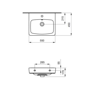 Раковина Акватон Нео 55см 1WH302185