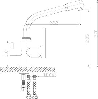 Смеситель для кухни ZORG Sanitary ZR 319 YF-33