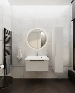 Зеркало La Fenice Terra FNC-02-TER-C-80 бежевое матовое 80 см