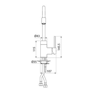Смеситель для кухни IDDIS Kitchen 360 чёрный K36BLJ0i05