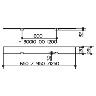 Полочка из кристаллина Keuco Edition 300 30010005900