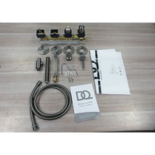 Смеситель для ванны настенный 4 отверстия DQ Bonn графит (DA1704806)