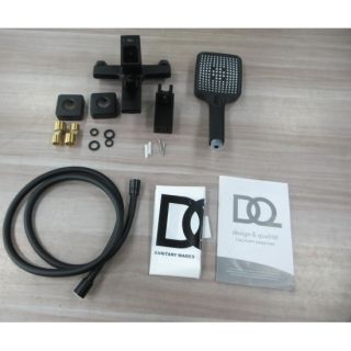 Смеситель для ванны с душем DQ Dortmund короткий излив черный (DA1713205)