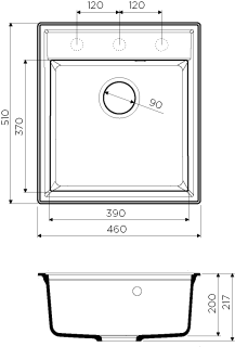 Мойка кухонная Omoikiri Daisen 46-SA Artgranit/Бежевый