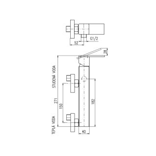 Смеситель для душа Rav Slezak Royal ROYAL1080.5/1