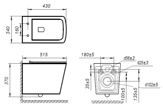 Подвесной унитаз Art&Max Techno безободковый белый AM9310CHR