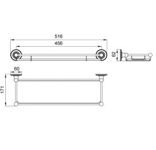 Полка Timo Nelson хром 150072/00