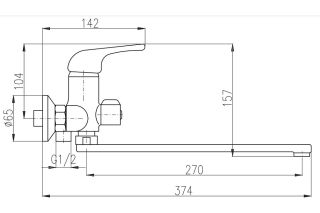 Смеситель для ванны Rav Slezak SAZAVA SA353.5/1 хром