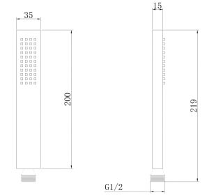Душевая лейка ABBER чёрный матовый AF0050B