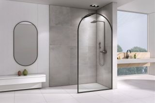 Душевая перегородка ABBER Immer Offen AG64100B 100см чёрный