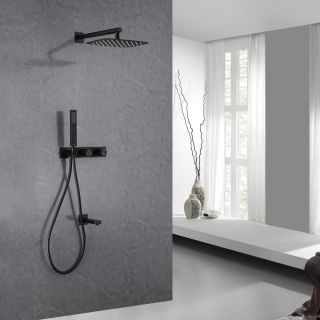 Душевая система ABBER Rund AF8717B чёрный матовый