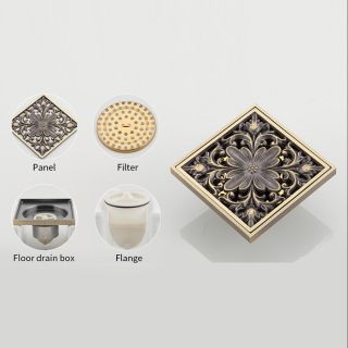 Душевой трап Gappo G81003-4 бронза