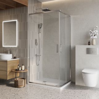 Душевой уголок BelBagno LUCE-AH-2-120/90-C-Cr хром