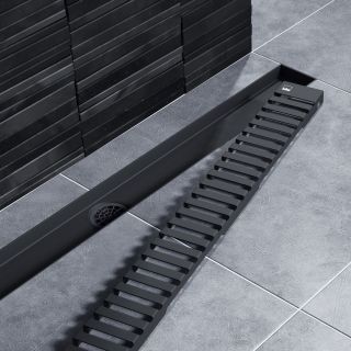 Душевой лоток Timo Drain System DS230106/03 60см с вставкой lines чёрный