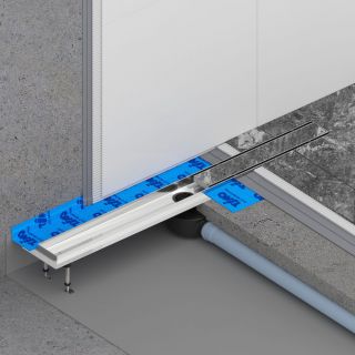 Душевой лоток Timo Drain System DS230208/01 80см с двусторонней панелью plate под плитку сатин