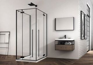 Душевой уголок ABBER Eins AG06099B 90x90см чёрный