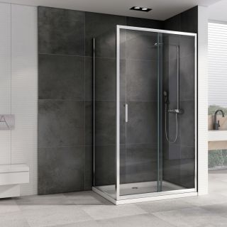 Душевой уголок ABBER Schwarzer Diamant AG301305-S1005 130x100см хром