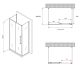Душевой уголок ABBER Schwarzer Diamant AG30130H-S60-S60 120x60см хром