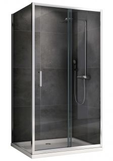 Душевой уголок ABBER Schwarzer Diamant AG301405-S505 140x50см хром